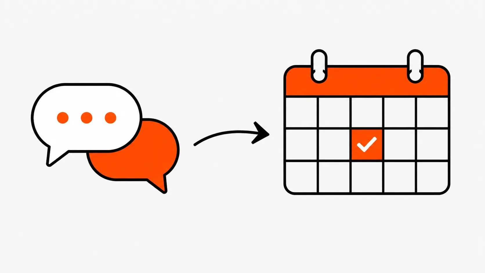AI-powered text conversations converting into booked jobs on a calendar, illustrating automated lead capture