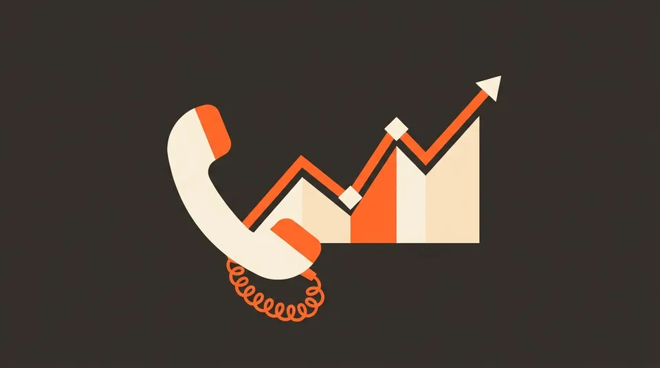Gráfico que muestra un aumento en las llamadas telefónicas, ilustrando el seguimiento de llamadas para